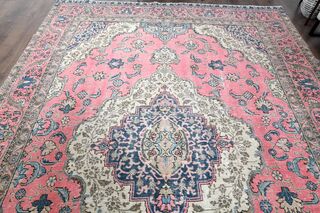 Original Pink Vintage Persian Area Rug - Thumbnail
