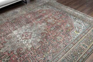 Original Pink Vintage Persian Area Rug - Thumbnail