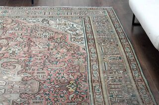 Original Pink Vintage Persian Area Rug - Thumbnail