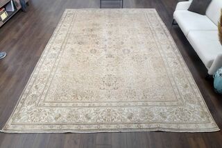 Persian 9x13 Wool Floral Rug - Thumbnail