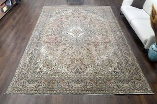 Oushak Hand-Knotted 9x13 Wool Persian Rug - Thumbnail