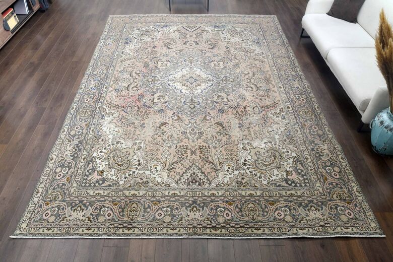 Oushak Hand-Knotted 9x13 Wool Persian Rug