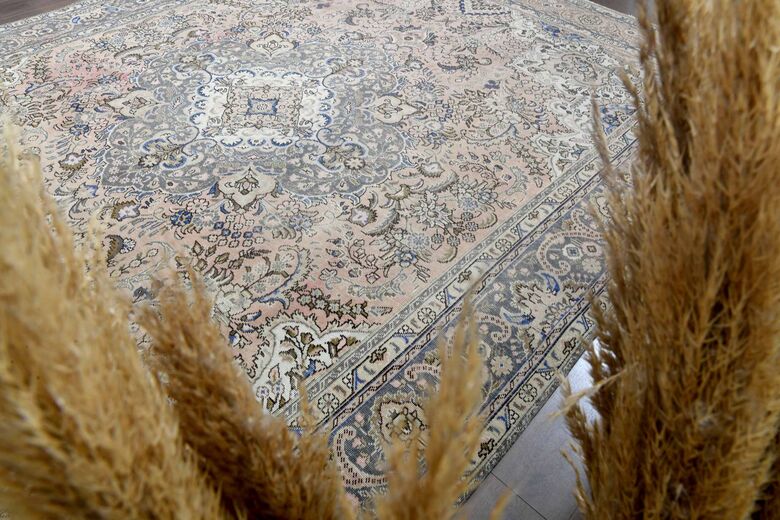 Oushak Hand-Knotted 9x13 Wool Persian Rug