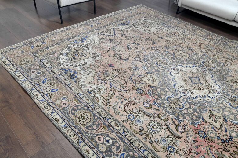 Oushak Hand-Knotted 9x13 Wool Persian Rug