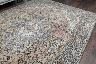 Oushak Hand-Knotted 9x13 Wool Persian Rug - Thumbnail