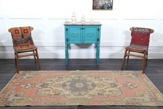 Vintage Oushak Runner Rug - Thumbnail