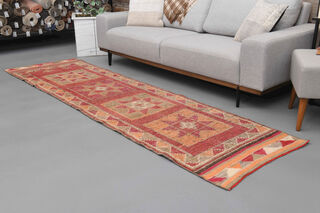 Vintage Turkish Runner Rug - Thumbnail