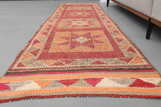 Vintage Turkish Runner Rug - Thumbnail