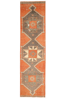 Orange Turkish Runner Rug - Thumbnail