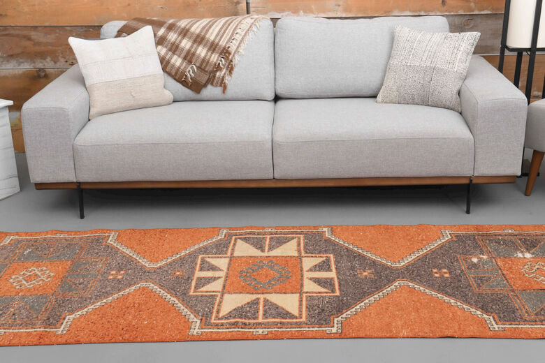 Orange Turkish Runner Rug