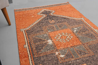 Orange Turkish Runner Rug - Thumbnail