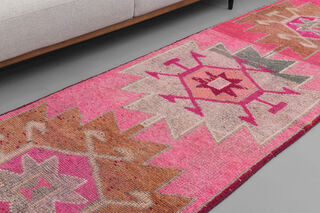 Oushak Vintage Runner Rug - Thumbnail