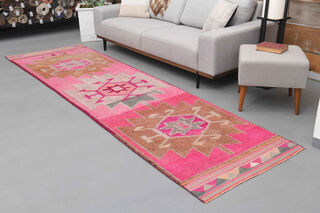 Oushak Vintage Runner Rug - Thumbnail