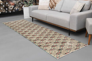 Vintage Oushak Runner Rug - Thumbnail