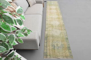 Sage - Vintage Oushak Runner Rug - Thumbnail