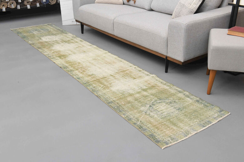 Sage - Vintage Oushak Runner Rug