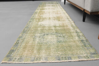 Sage - Vintage Oushak Runner Rug - Thumbnail