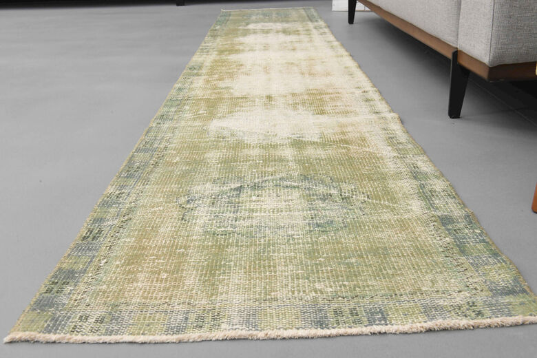 Sage - Vintage Oushak Runner Rug