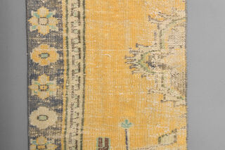 2x8 Mustard Oushak Narrow Runner Rug - Thumbnail