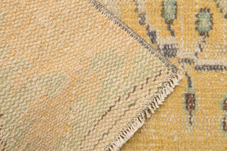 2x8 Mustard Oushak Narrow Runner Rug - Thumbnail