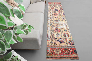 2x10 Floral Oushak Runner Rug - Thumbnail