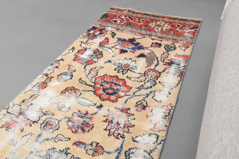 2x10 Floral Oushak Runner Rug