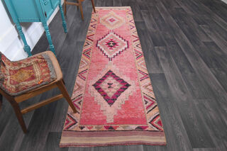 3x10 feet Vintage Turkish Runner Rug - Thumbnail