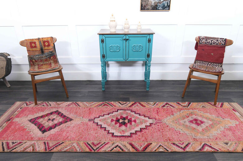 3x10 feet Vintage Turkish Runner Rug