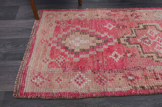 Pink Charm - Vintage Unique Runner Rug - Thumbnail