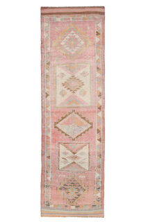 Vintage Oushak Runner Rug - Thumbnail