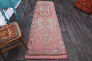 Vintage Oushak Runner Rug - Thumbnail