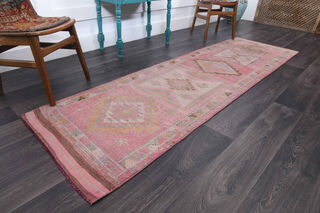 Vintage Oushak Runner Rug - Thumbnail