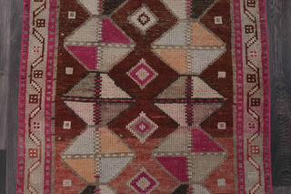 Unique Modern Patterned Vintage Runner Rug - Thumbnail