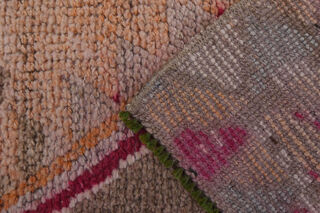 Muted Colored 1960's Vintage Runner Rug - Thumbnail