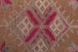 Vintage Pink Oushak Runner Rug - Thumbnail