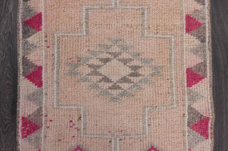 Soft Pink Oushak Runner Rug - Thumbnail