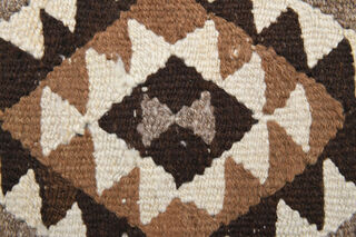 Hand-Knotted White Vintage Rug Runner - Thumbnail