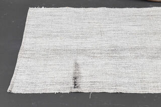 Gray Solid Vintage Kilim Rug - Thumbnail