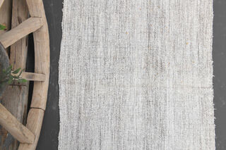 Gray Solid Vintage Kilim Rug - Thumbnail