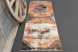 Distressed Oushak Runner Rug - Thumbnail