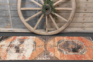 Distressed Oushak Runner Rug - Thumbnail