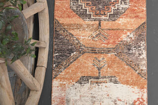 Distressed Oushak Runner Rug - Thumbnail