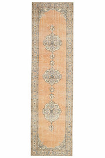 Vintage Oushak Runner Rug - Thumbnail