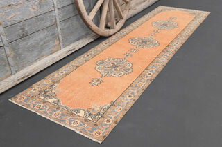 Vintage Oushak Runner Rug - Thumbnail