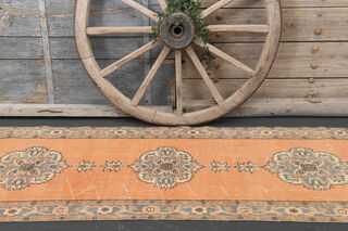 Vintage Oushak Runner Rug - Thumbnail