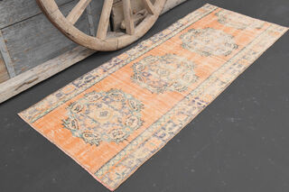 Vintage Oushak Runner Rug - Thumbnail