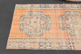 Vintage Oushak Runner Rug - Thumbnail