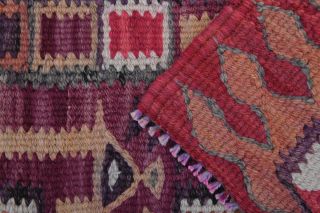 Purple Flatweave Runner Rug - 1980s - Thumbnail