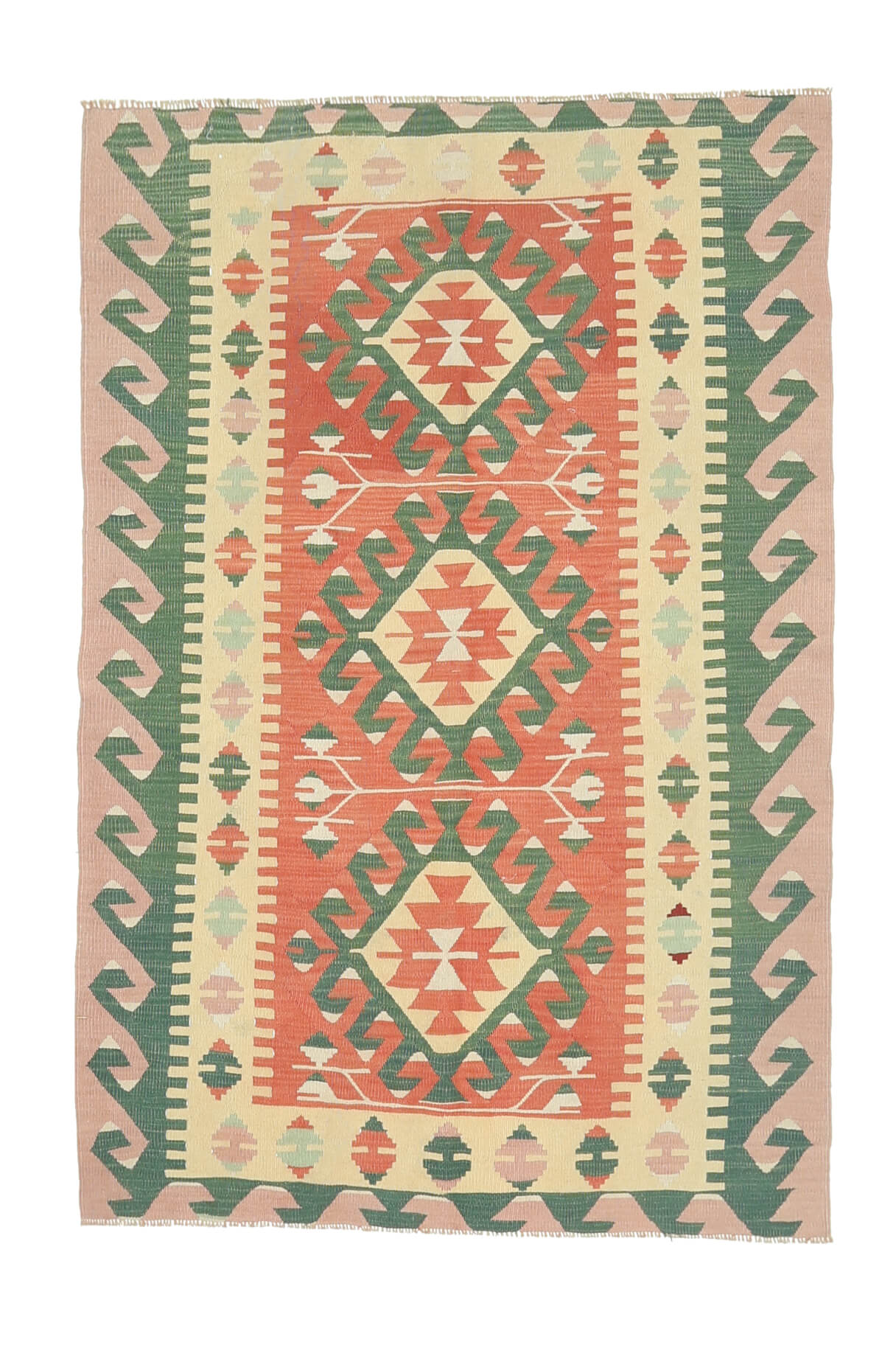 2x3 Turkish Rug Beige Pale Blush Orange Vintage Bath Mat -  UK