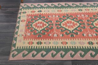 Pastel Colored Vintage Kilim Rug - Thumbnail